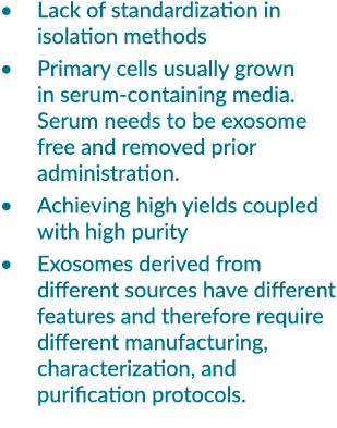 • Lack of standardization in isolation methods • Primary cells usually grown in serum containing media. Serum needs t...